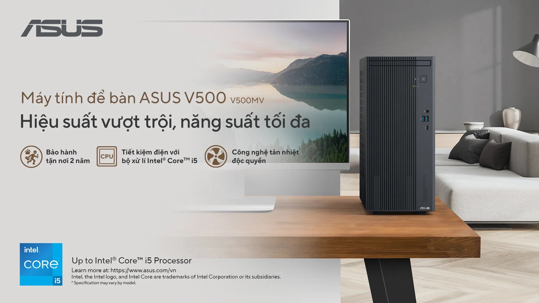 ASUS ra mắt máy tính để bàn V500 – Nhỏ gọn, hiệu năng mạnh mẽ