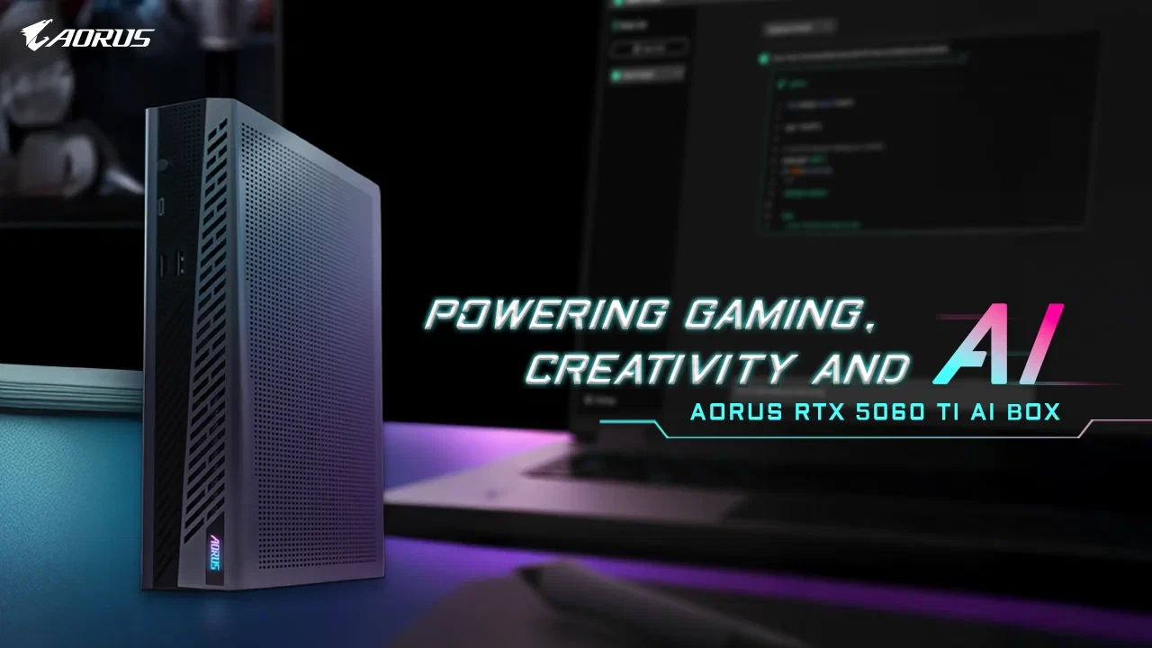 GIGABYTE ra mắt AORUS RTX 5060 Ti AI BOX: Giải pháp eGPU di động, hỗ trợ Thunderbolt 5 và USB4