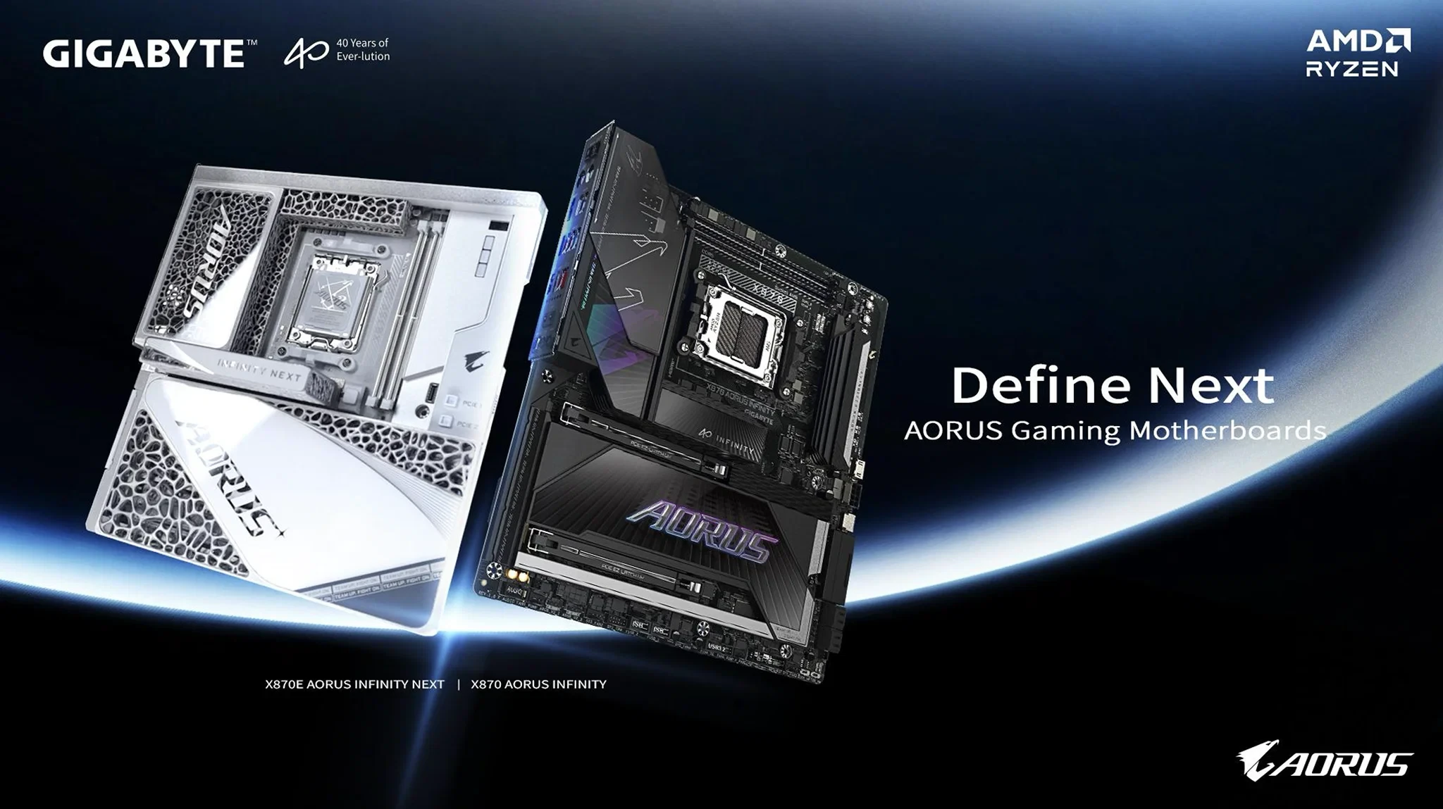 GIGABYTE kỷ niệm 40 năm với bo mạch chủ AORUS INFINITY X870E và X870 tại COMPUTEX 2026
