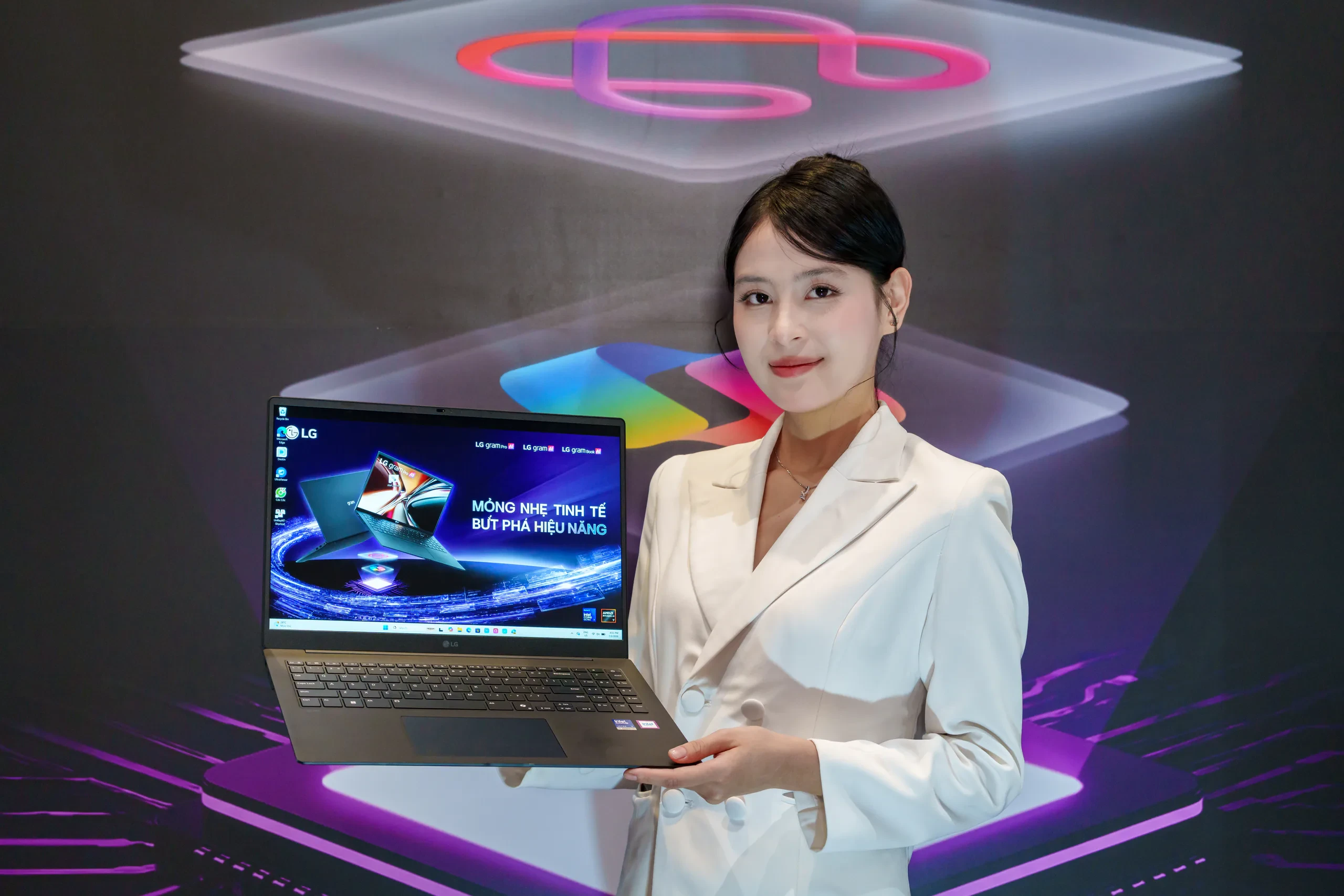 Laptop LG gram AI 2026 ra mắt với Dual AI và chất liệu Aerominum siêu nhẹ