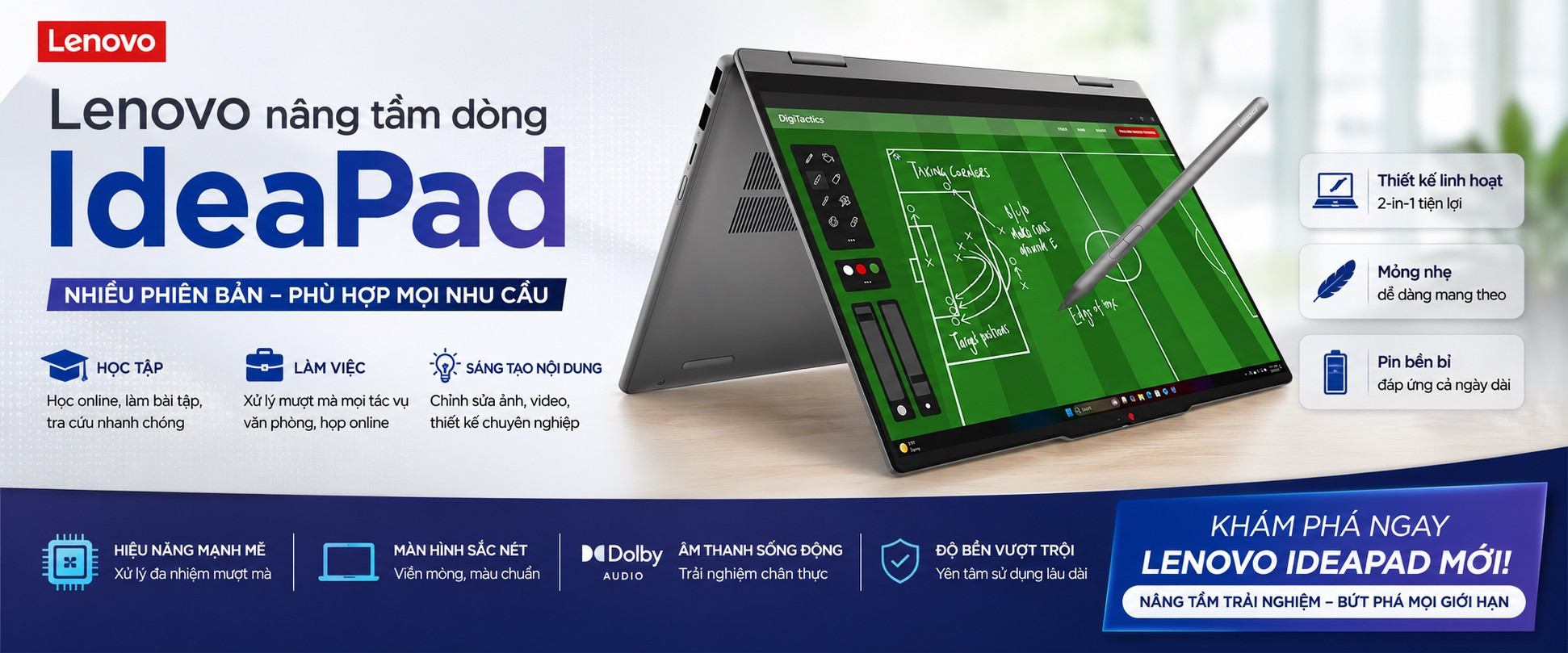 Laptop Lenovo IdeaPad không còn chỉ là dòng máy giá rẻ, điều gì đang thay đổi?