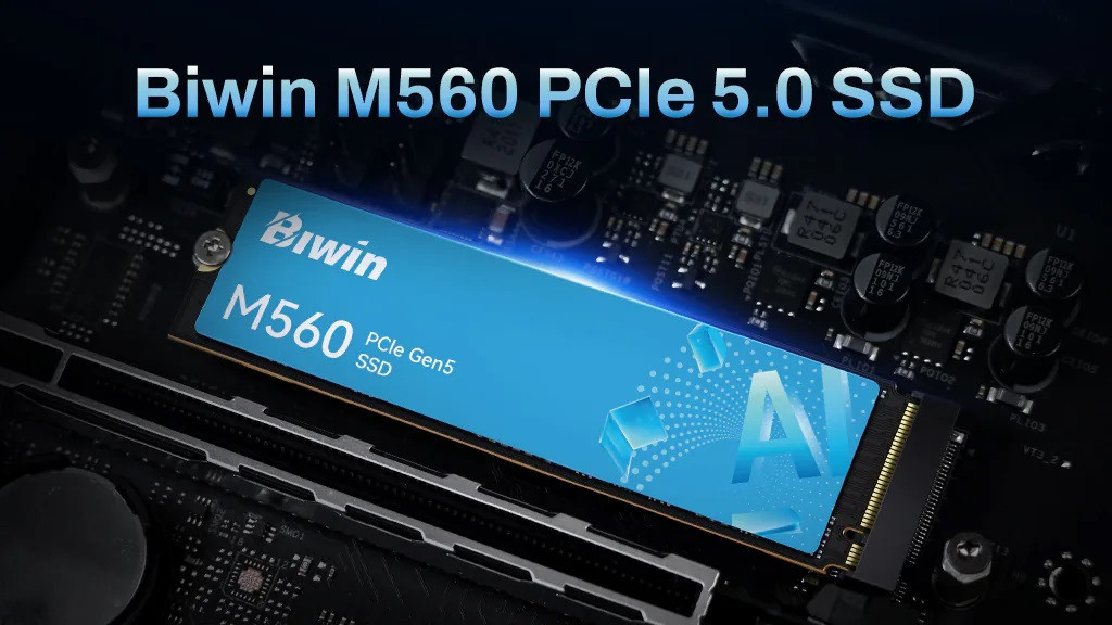 Biwin M560 đạt tốc độ 11,000MB/s nhưng tiêu thụ chưa tới 5.2W