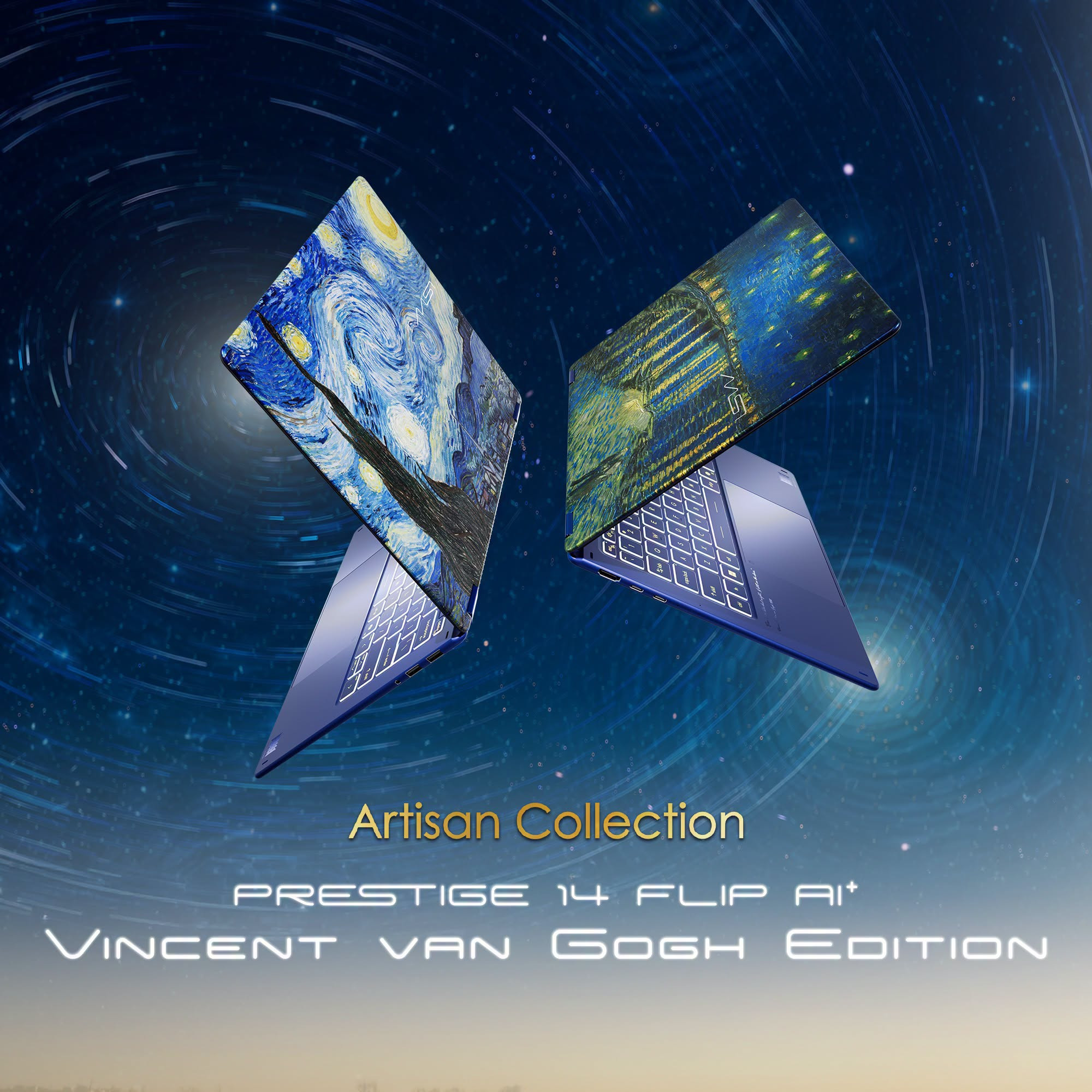 MSI RA MẮT BỘ ĐÔI SIÊU PHẨM PRESTIGE 14 FLIP AI+ VAN GOGH EDITION VÀ CROSSHAIR A16 HX MLG EDITION – CÔNG BỐ CHƯƠNG TRÌNH ĐẶT TRƯỚC HẤP DẪN