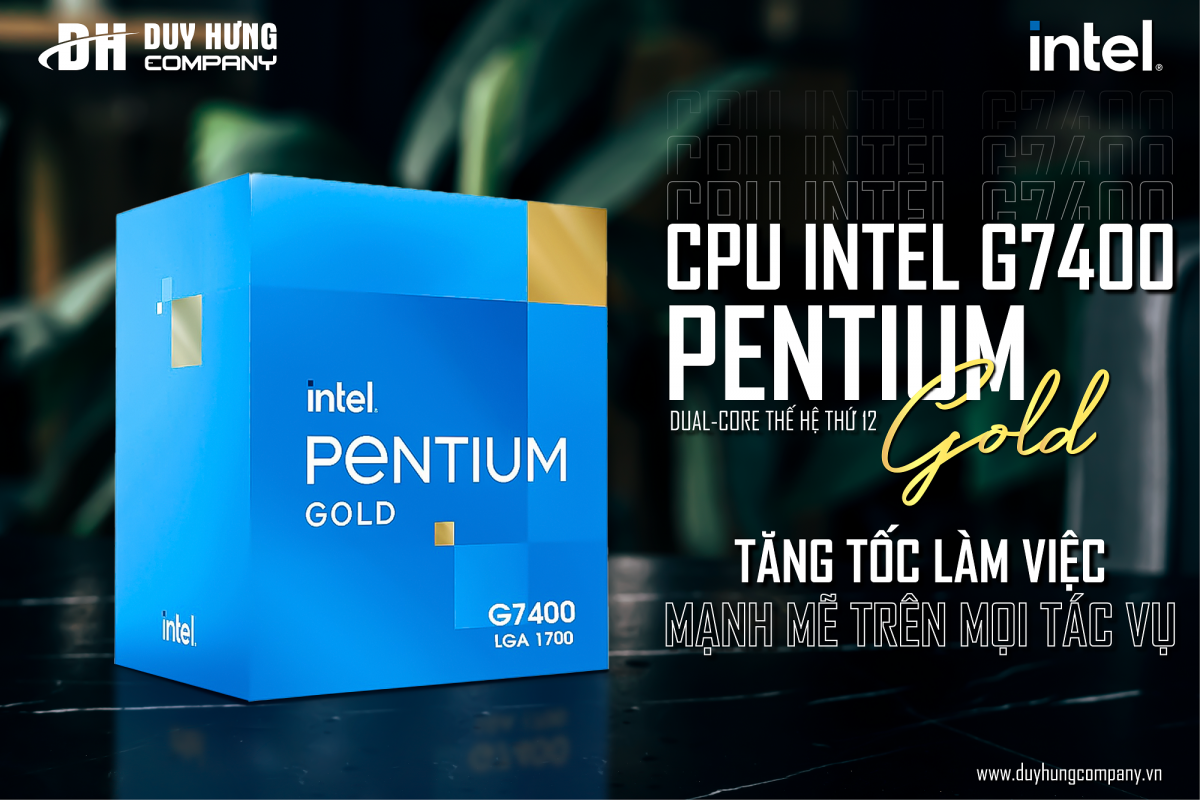 Tăng tốc làm việc, mạnh mẽ trên mọi tác vụ với CPU Intel Pentium Gold G7400 Dual-Core thế hệ thứ 12