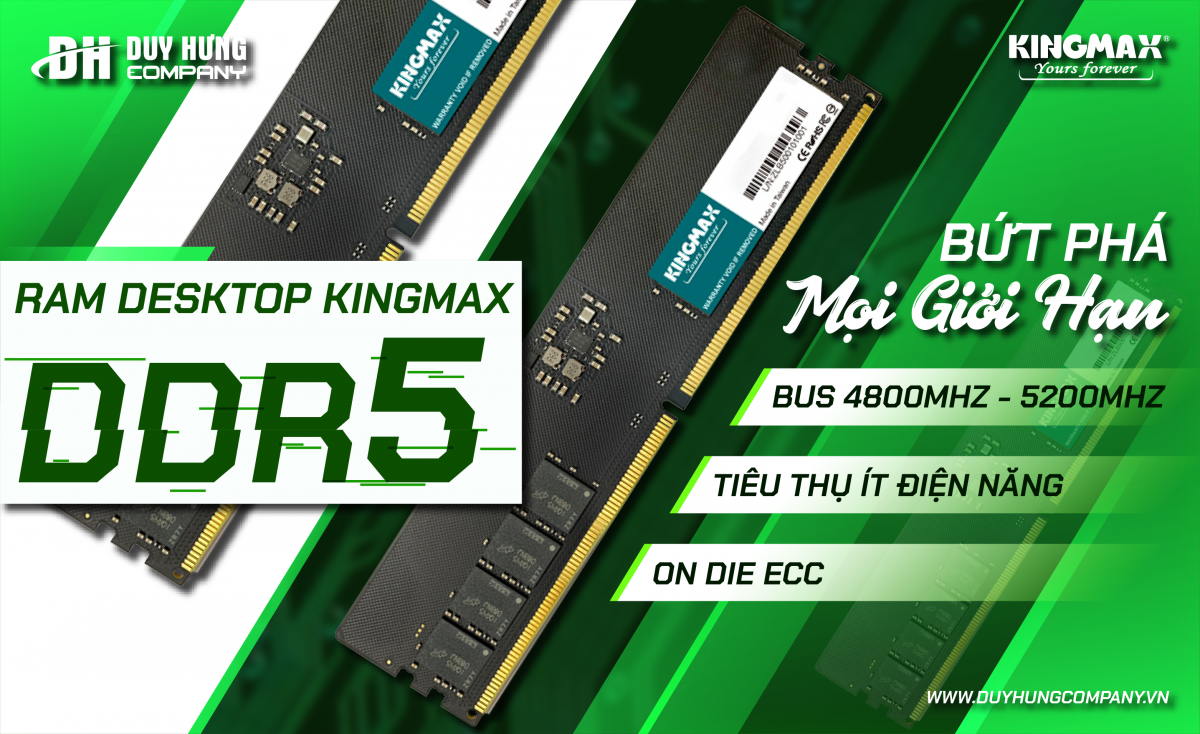 Ram Desktop Kingmax DDR5 – Bứt phá mọi giới hạn