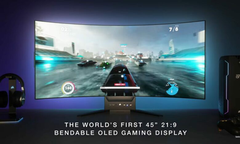 Corsair công bố màn hình OLED dẻo 45 inch