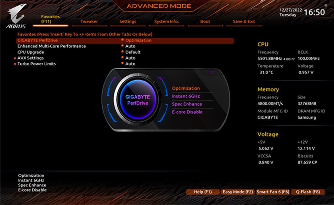 GIGABYTE PerfDrive – giải phóng sức mạnh bộ xử lý Intel Core thế hệ thứ 13 trên nền tảng Intel 700 dễ hơn, tiện hơn