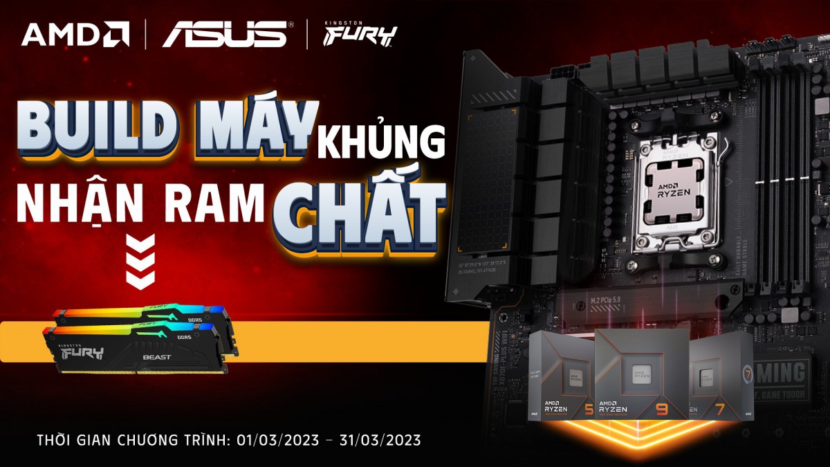 CTKM Build Máy Khủng, Nhận RAM Chất