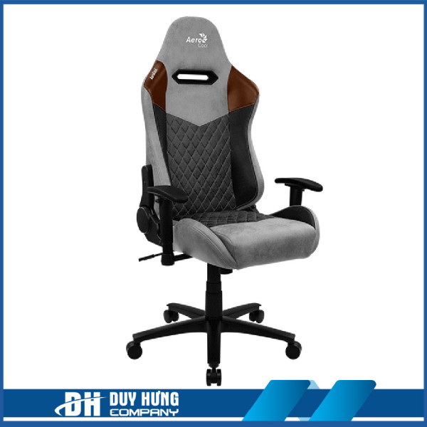 GHẾ AEROCOOL GAMING CHAIR DUKE Tan Grey / Race-Cushion-V2