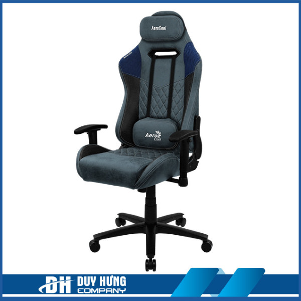 GHẾ AEROCOOL GAMING CHAIR DUKE Steel Blue / Race-Cushion-V3