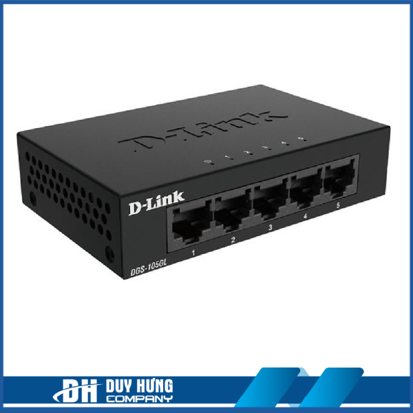 SWITCH GIGABIT D-LINK DGS-105GL – TỐC ĐỘ 10/100/1000MBPS – 5 PORT – VỎ KIM LOẠI