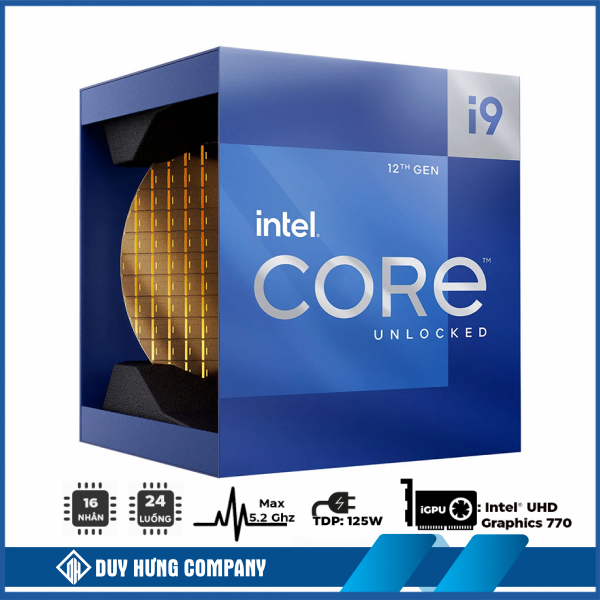 CPU Intel Core i9-12900K (3.9GHz turbo up to 5.2Ghz, 16 nhân 24 luồng, 30MB Cache, 125W) - Socket Intel LGA 1700/Alder Lake)