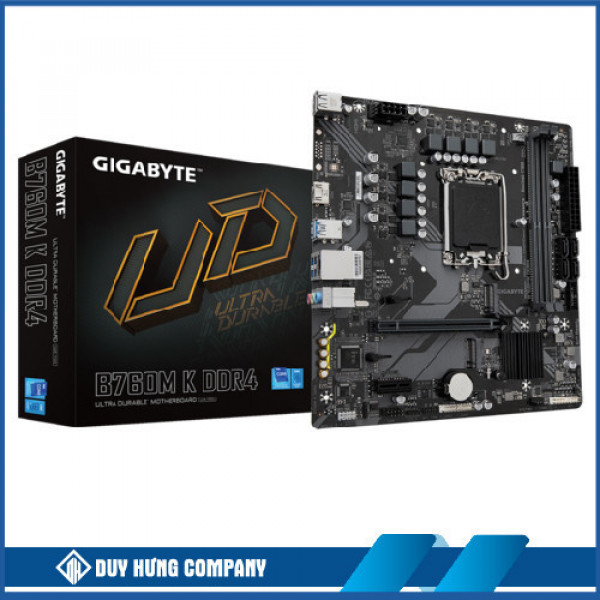 Mainboard Gigabyte B760M K DDR4 (Intel B760/ Socket 1700/ M-ATX/ 2 khe ram/ DDR4)