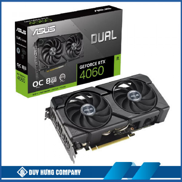 VGA ASUS Dual GeForce RTX 4060 EVO OC 8GB GDDR6 (DUAL-RTX4060-O8G-EVO)