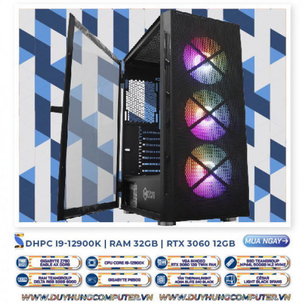 DHPC RENDER I9 - 12900K | RTX 3060 12GB | SSD 500GB | RAM 16GB