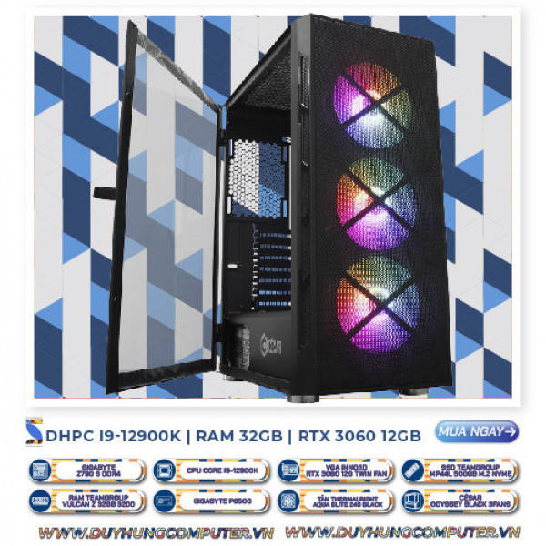 DHPC RENDER I9 - 12900K | RTX 3060 12GB | SSD 500GB | RAM 16GB