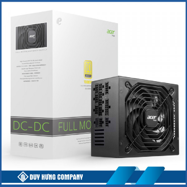 Nguồn Acer AC1000 FR 1000W 80 Plus Gold Full Modular