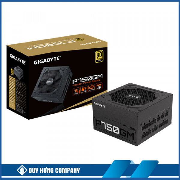 NGUỒN GIGABYTE GP- P750GM 750W (80 PLUS GOLD/FULL MODULAR/MÀU ĐEN)