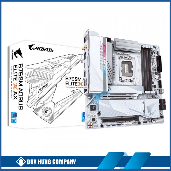 Mainboard Gigabyte B760M AORUS ELITE X AX - Màu TRẮNG