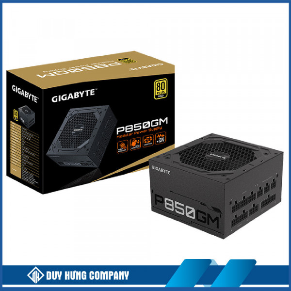 Nguồn Gigabyte GP- P850GM 850W (80 Plus Gold/Full Modular/Màu Đen)