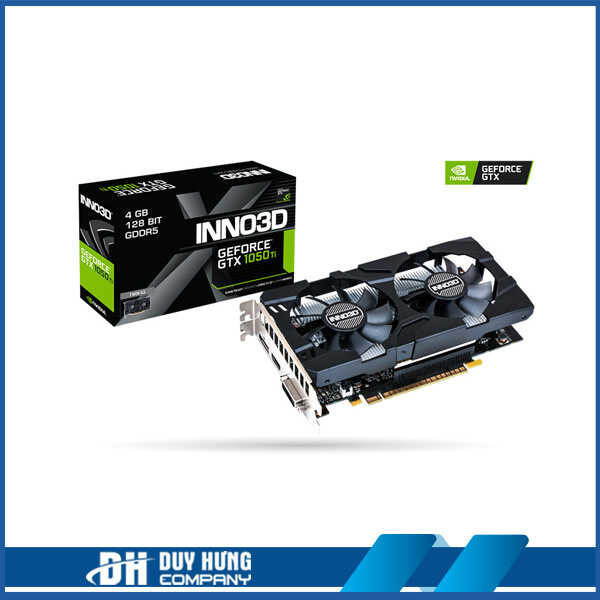 VGA Inno3D Georce GTX 1050 TI TWIN X2 / 4GB GDDR5 / 128-bit / DP+HDMI+DVI ( N105K-2DDV -M5CM )