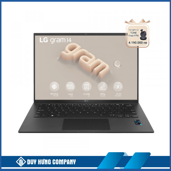 Laptop LG Gram 2023 14Z90R-G.AH75A5 (Core i7-1360P | 16GB | 512GB | Intel Iris Xe | 14 inch WUXGA | Win 11 | Black)