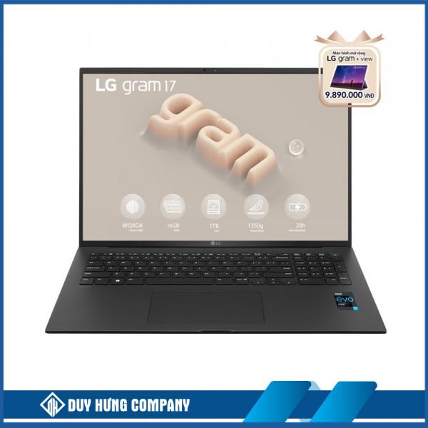 Laptop LG Gram 2023 17Z90R-G.AH78A5 (Intel Core i7-1360P | 16GB | 1TB | Intel Iris Xe | 17-inch WQXGA | Win 11 | Đen)