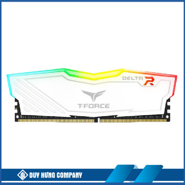 Ram TEAMGROUP T-Force DELTA RGB 16GB (1x16GB) DDR4 3200MHz (Trắng)