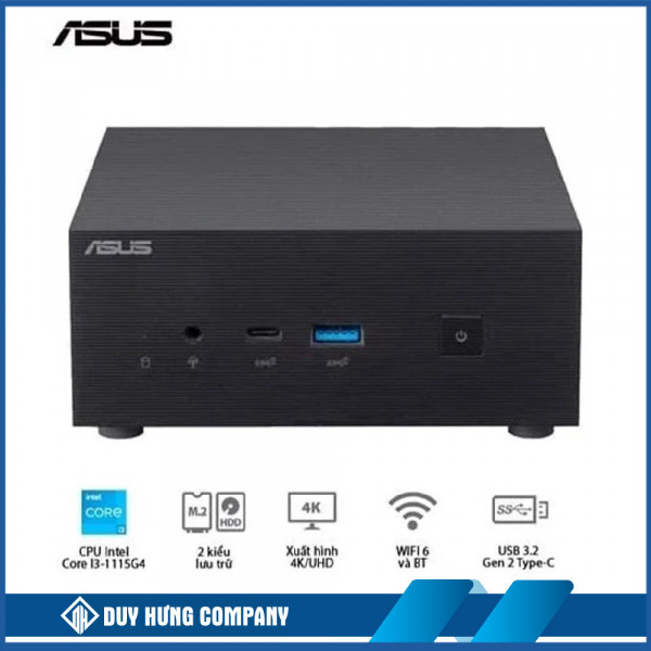 Mini PC Asus NUC PN63-S1-B-S3001MV (Barebone | Intel Core I3-1115G4 | DDR4 |Intel 802.11AX,BT| VESA MOUNT| VGA port)