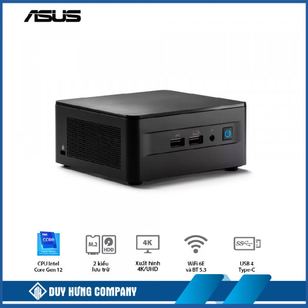 Mini PC Asus INTEL NUC12WSHI5 ( Intel Core i5-1240P | DDR4 | Iris XE Graphics | SSD NVMe | Thunderbolt 4 | Wi-Fi 6E | Đen) WallStreet Canyon -- RNUC12WSHI500002