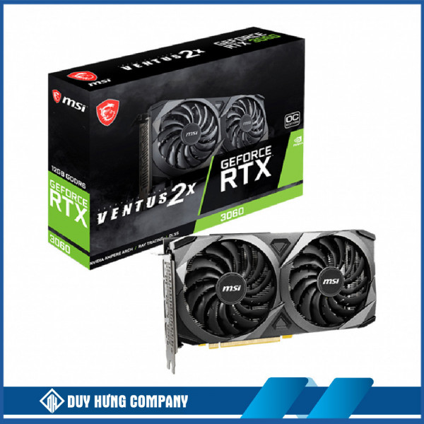 Card màn hình MSI RTX 3060 VENTUS 2X OC 12 GB (12GB GDDR6, 192-bit, HDMI +DP, 1x8-pin)