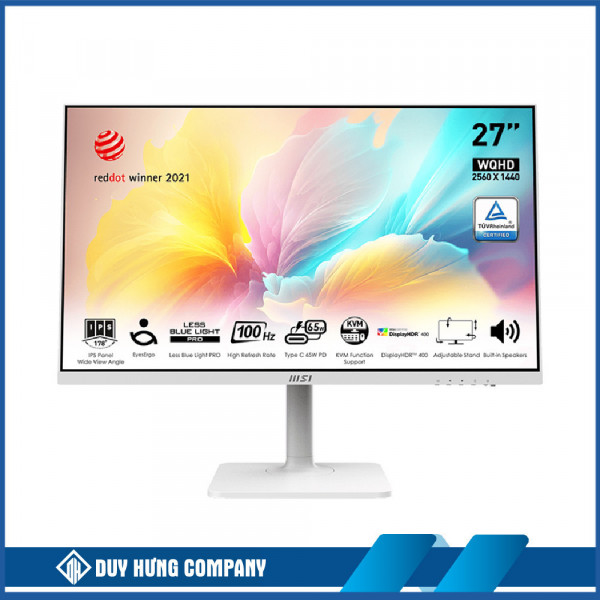 MÀN HÌNH MSI MODERN MD272QXPW (27 INCH/QHD/IPS/100HZ/1MS/LOA/USB-C 65W)