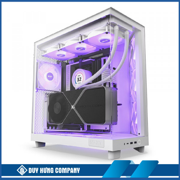 Vỏ Case NZXT H6 Flow All White (CC-H61FW-01)