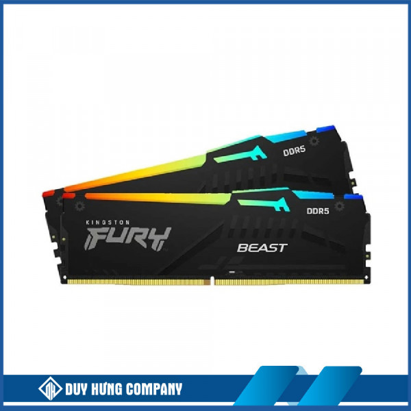 RAM Kingston FURY Beast RGB 64GB (2x32GB) DDR5 5600Mhz (KF556C40BBAK2-64)