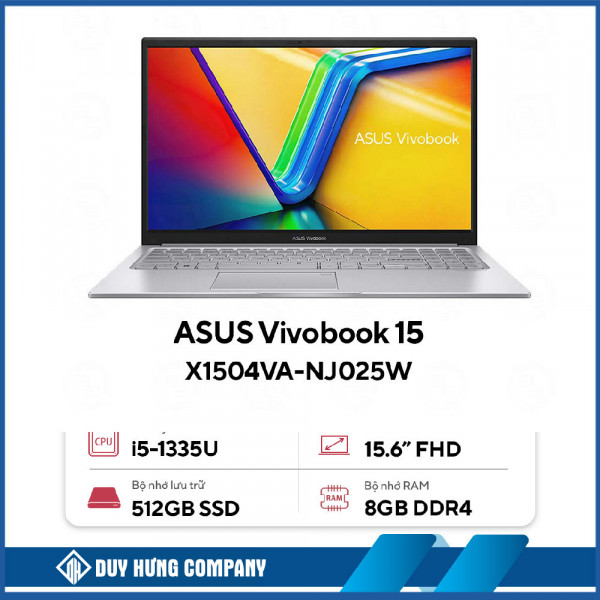 Laptop Asus Vivobook 15 X1504VA-NJ025W (Intel Core i5-1335U | 8GB | 512GB | 15.6 inch FHD | Win 11 | Bạc)