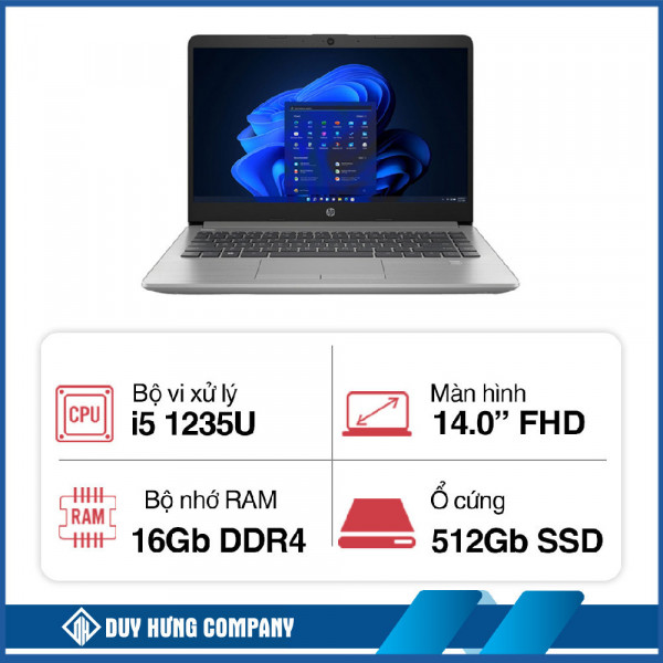 Laptop HP 240 G9 9T2G2PT (i5 1235U/ 16GB/ 512GB SSD/ 14 inch FHD/ Win11/ Silver)