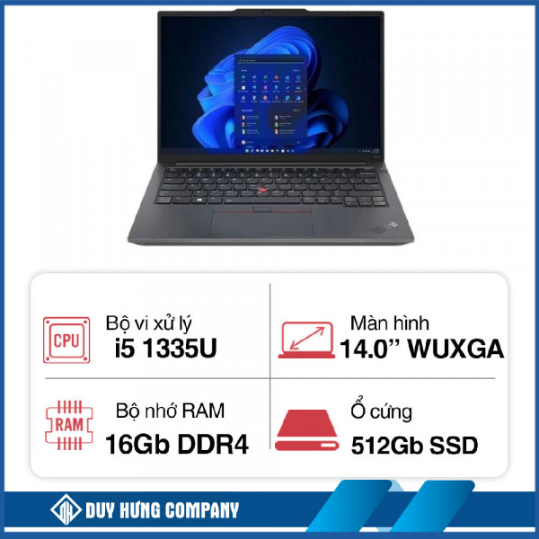 Laptop Lenovo ThinkPad E14 GEN 5 21JK006BVN (i5 1335U/ 16GB/ 512GB SSD/14 inch WUXGA/Win11/ Black/ Vỏ nhôm)