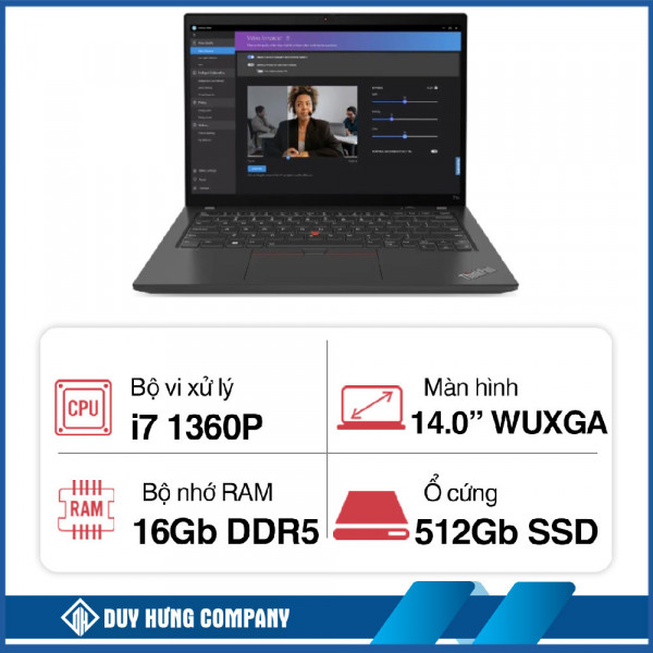 Máy tính xách tay Lenovo ThinkPad T14 GEN 4 (i7 1360P/ 16GB/ 512GB SSD/14 inch WUXGA/NoOS/ Black/ Carbon)