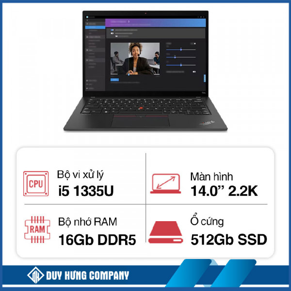 Máy tính xách tay Lenovo ThinkPad T14S GEN 4 (i5 1335U/ 16GB/ 512GB SSD/14 inch 2.2K/Win 11 Pro/ Black/ Carbon)