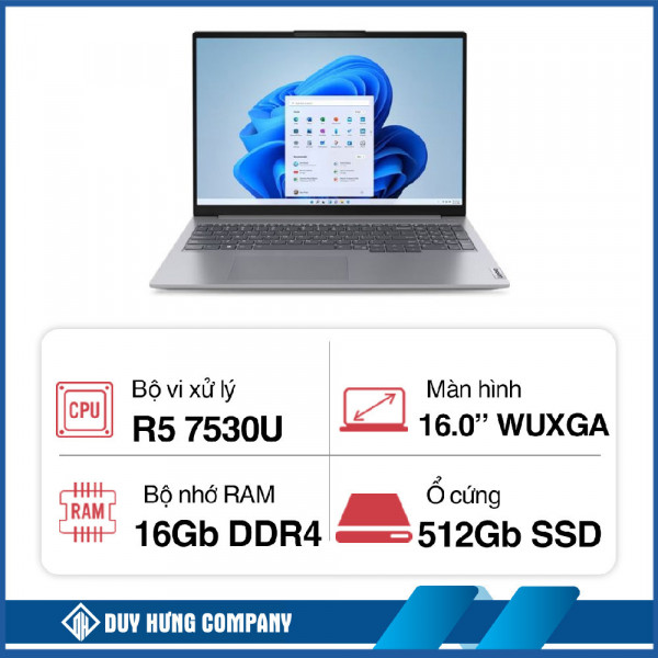 Laptop Lenovo ThinkBook 16 G6 ABP màn 2K 21KK0060VN (R7 7730U/ 32GB/ 1TB SSD/ 16 inch WQXGA/ Win11/ Grey/ Vỏ nhôm)