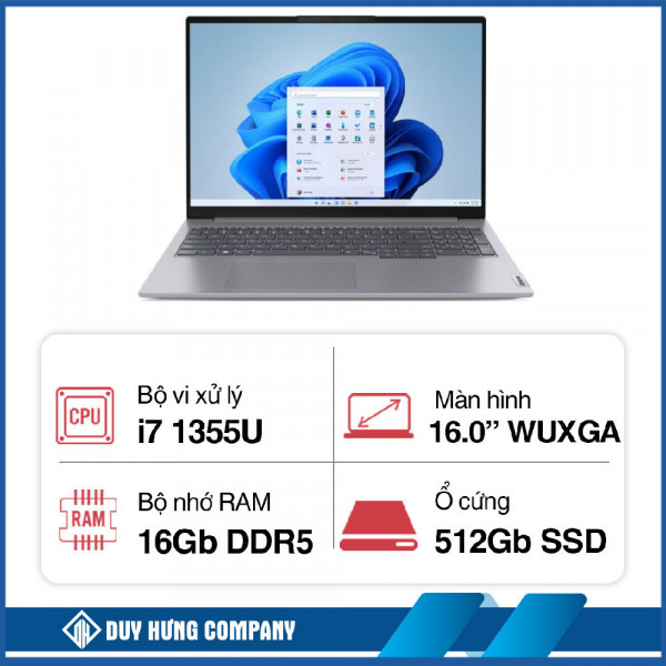 Laptop Lenovo ThinkBook 16 G6 IRL - Gen 6 21KH00BYVN (i7 1355U/16GB/512GB/16 inch/W11)