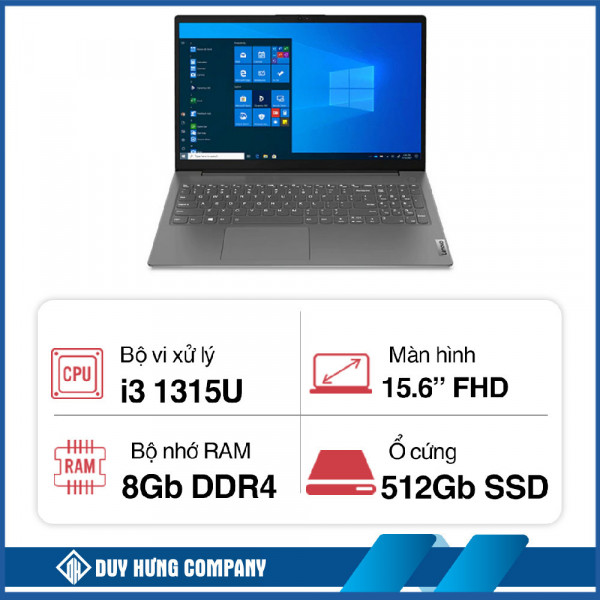 Máy tính xách tay Lenovo V15 G4 IRU 83A1000NVN (i3 1315U/ 8GB/ 512GB SSD/15.6 inch FHD/NoOS/ Grey)