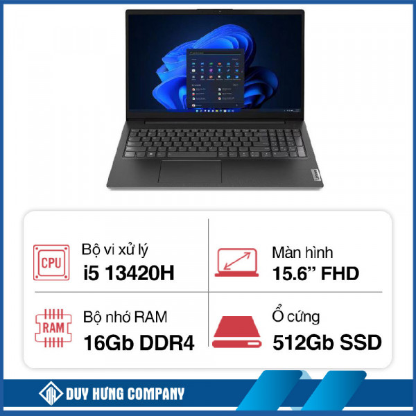 Máy tính xách tay Lenovo V15 G4 IRU 83A100G0VN (i5 13420H/ 16GB/ 512GB SSD/ 15.6 inch FHD/ Win11)