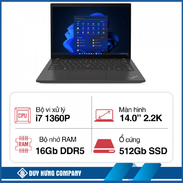 Laptop Lenovo Thinkpad P14s G4 T (21HF003VVA) (i7 1360P/16GB RAM/512GB SSD/14 2.2K/RTX A500 4GB/Dos/Đen)