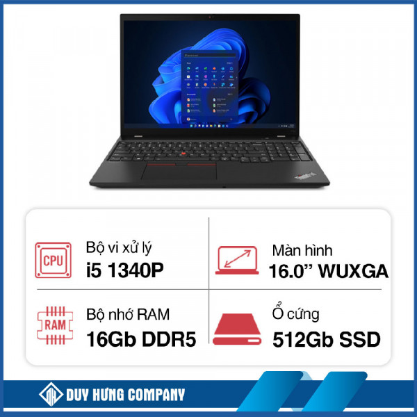 Máy tính xách tay Lenovo ThinkPad P16s G2 21HK0039VA (i5 1340P/ 16GB/ 512GB SSD/ RTX A500 4GB/ 16 inch WUXGA/ NoOS/ Black/ Vỏ nhôm/ 3Y)