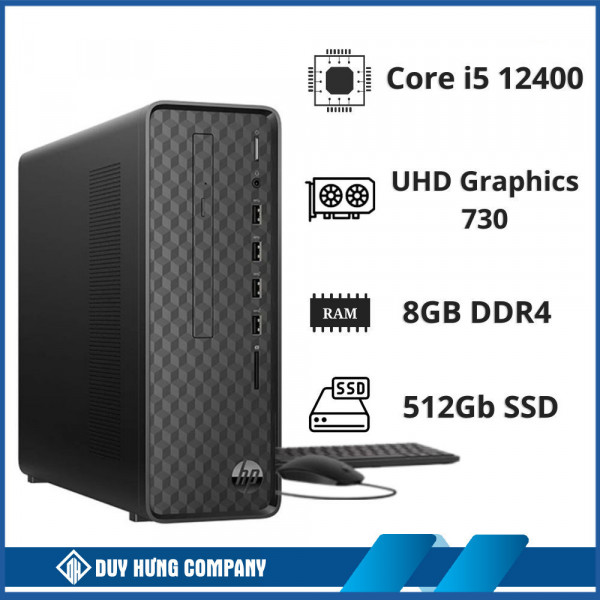 PC HP S01-pF2025d (i5-12400/8GB RAM/512GB SSD/WL+BT/K+M/Win 11) (6K7A3PA)