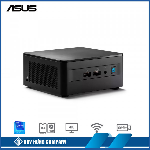 Mini PC ASUS INTEL NUC 12 Pro NUC12WSHi7 (Intel Core i7-1260P | DDR4 | Iris XE Graphics | SSD NVMe | Thunderbolt 4 | Wi-Fi 6E | Đen) WallStreet Canyon - RNUC12WSHi70000