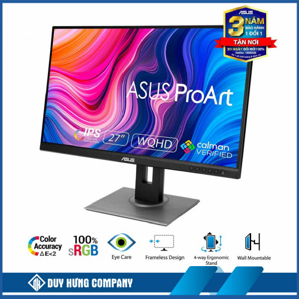 Màn hình đồ họa Asus ProArt PA278QV (27.0Inch/ 2K (2560x1440)/ 5ms/ 75HZ/ 350cd/m2/ IPS/ Loa)