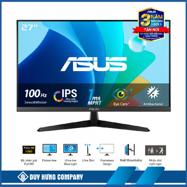 Màn hình Asus VY279HF (27.0Inch/ Full HD/ 1ms/ 100HZ/ 250cd/m2/ IPS)