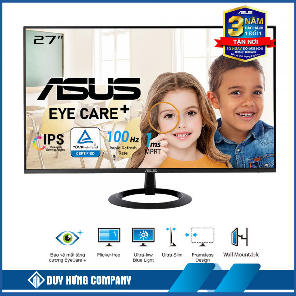 Màn hình Asus VZ27EHF (27.0Inch/ Full HD/ 1ms/ 100HZ/ 250cd/m2/ IPS)